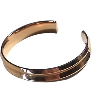 Bela Co. Open Cuff Bracelet Signed Gold Tone Small